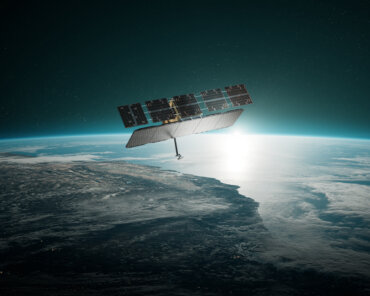 An ICEYE Gen4 Satellite over the US. Credit: ICEYE