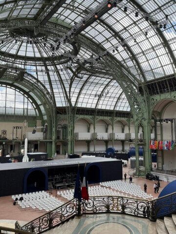 The Grand Palais in Paris before the International Space Summit in September, where EU leaders proclaimed Europe a 21st-century space power. Weeks later, seven capitals drew the lines on who gets to steer. Photo: SpaceWatch.Global