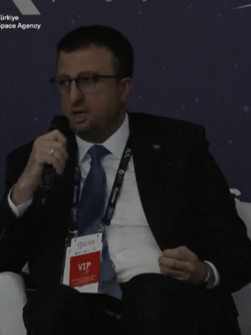 Day Two Plenary Panel withAhmet Akyol, CEO of Aselsan. Credit: Screenshot IAC 2026 Livestream