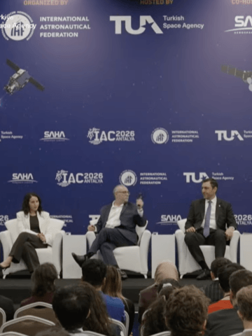 The "Geopolitics vs. Innovation: Balancing Corporate Flexibility and Sovereign Capability in a Volatile World" Panel at IAC 2026. Credit: Screenshot Livestream