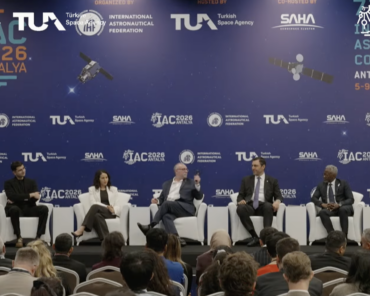 The "Geopolitics vs. Innovation: Balancing Corporate Flexibility and Sovereign Capability in a Volatile World" Panel at IAC 2026. Credit: Screenshot Livestream
